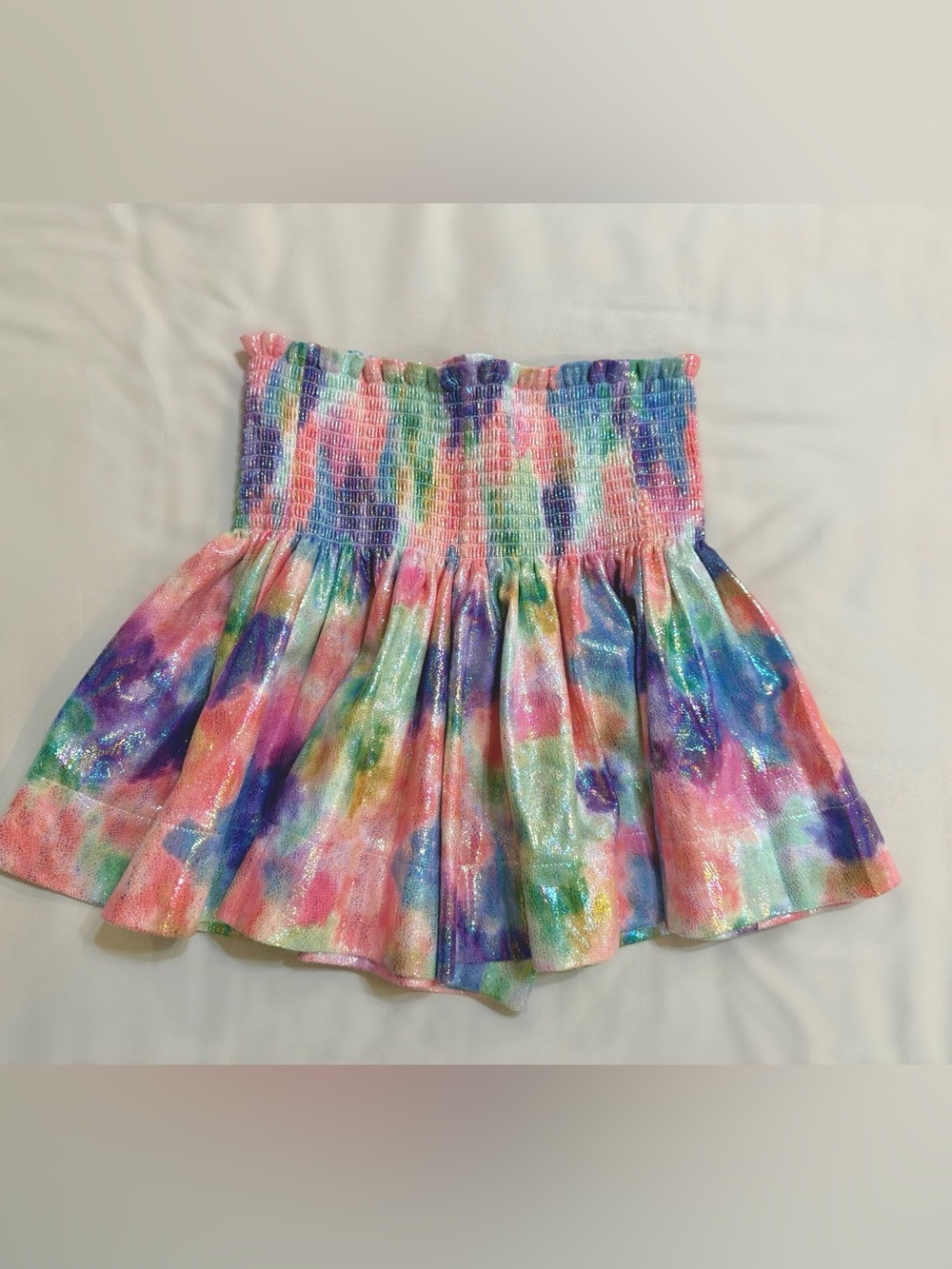 Queen of Sparkles Colorful Shiny Swing Shorts-Small